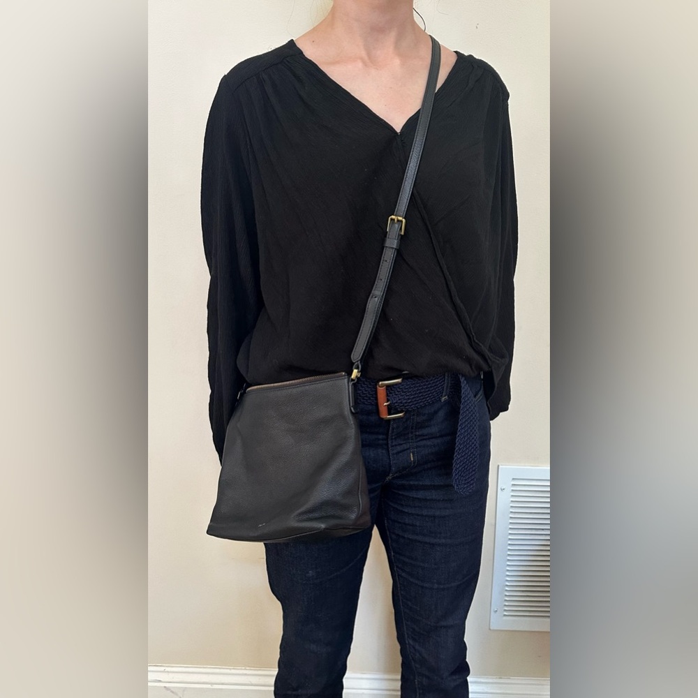 Fossil Crossbody Leather Black